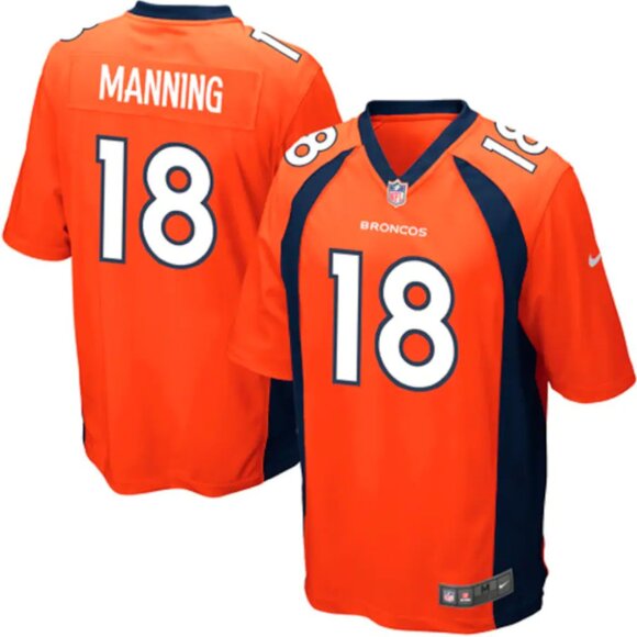 NFL Other - Youth Denver Broncos Peyton Manning Nike Orange Team Color Game Jersey Sz S EUC